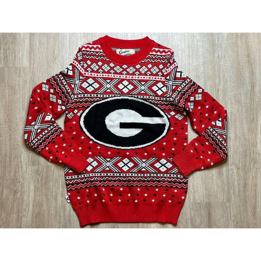 University of Georgia Bulldogs UGA Ugly Christmas Sweater Women’s Small
